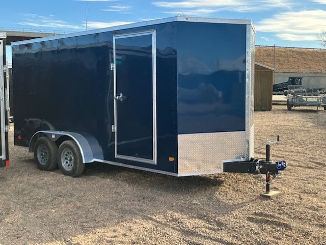 Darkhorse 7×16  Blue Enclosed Trailer
