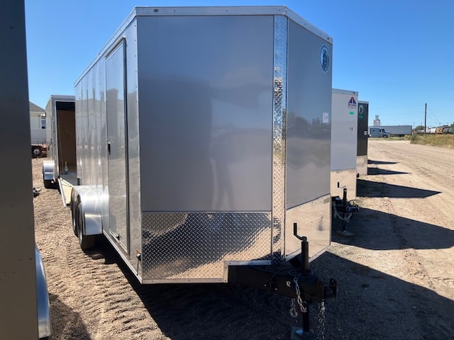 Darkhorse 7×16 Silver Enclosed Trailer