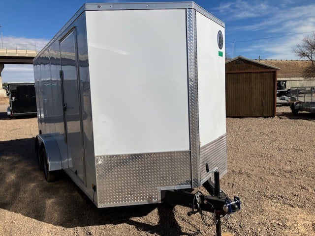 Darkhorse 7×16 White Enclosed Trailer